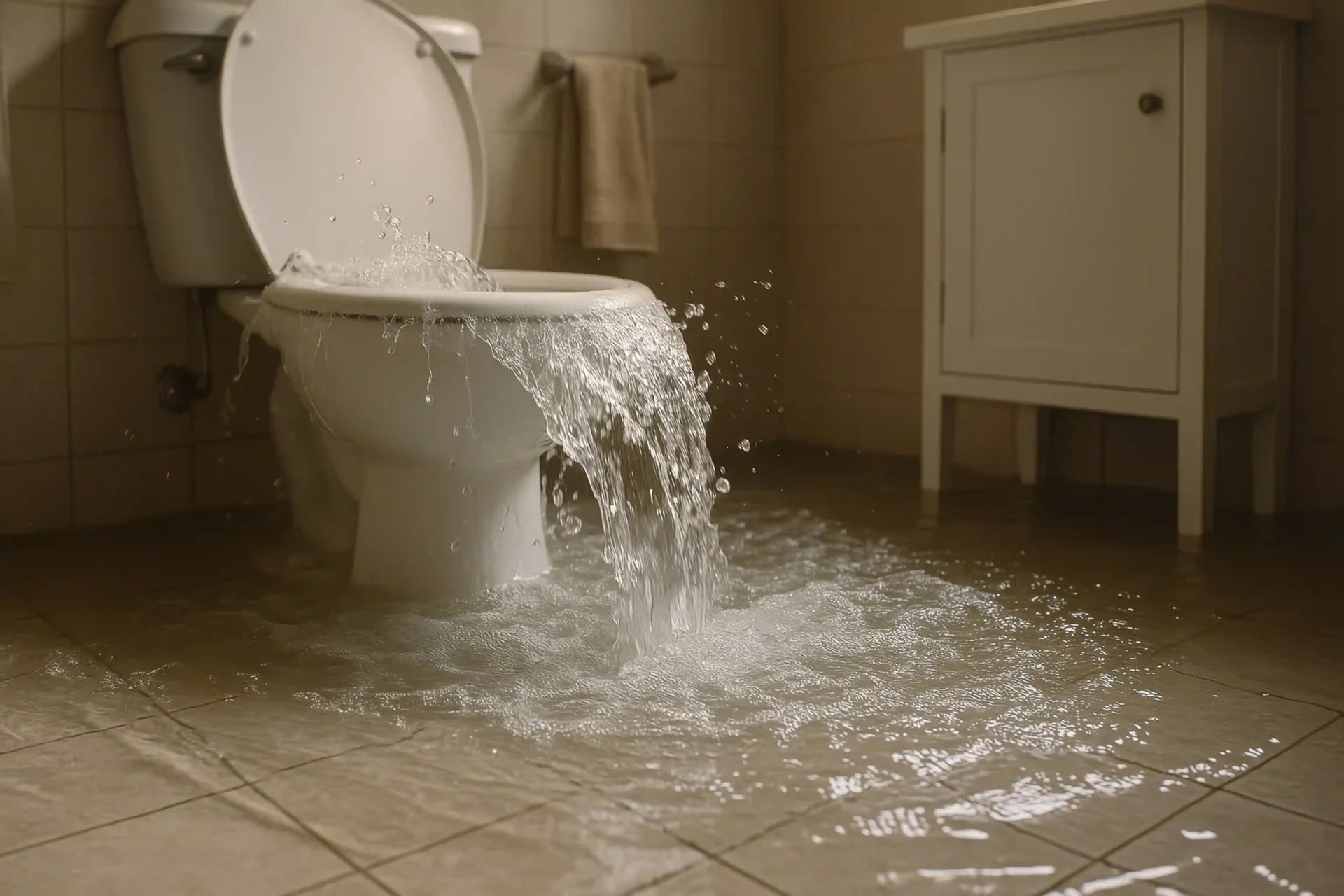 Toilet flooding and in need of the water to be shut off.
